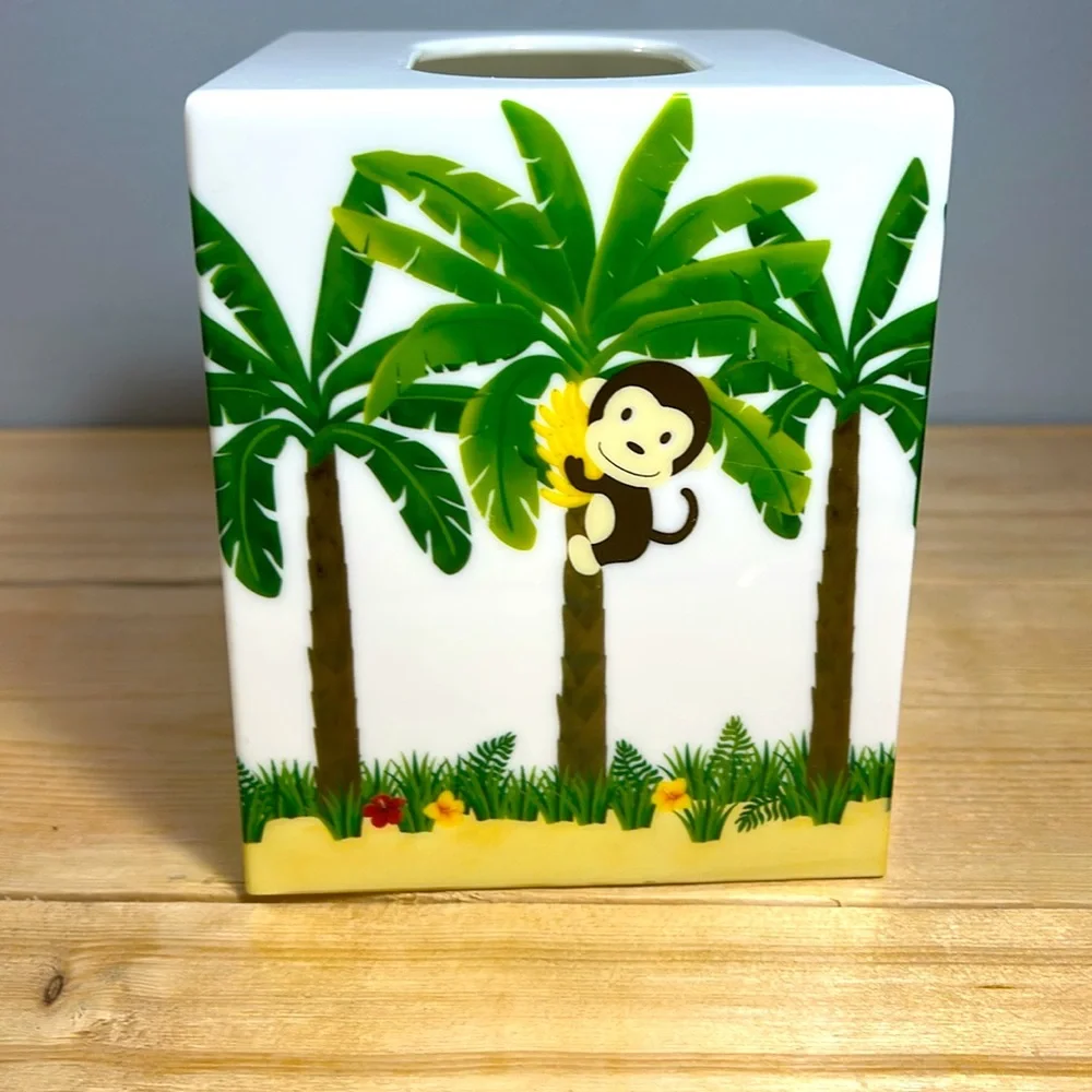 Jungle Theme Tissue Box Cover Safari Monkey
